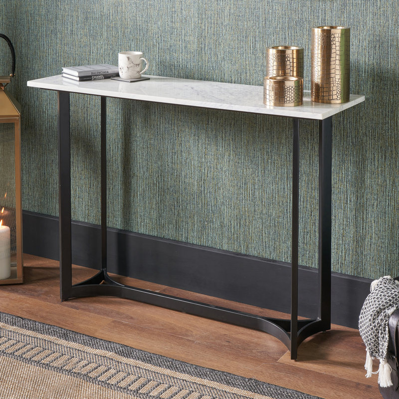 Vitiello 112cm Marble Top Console Table