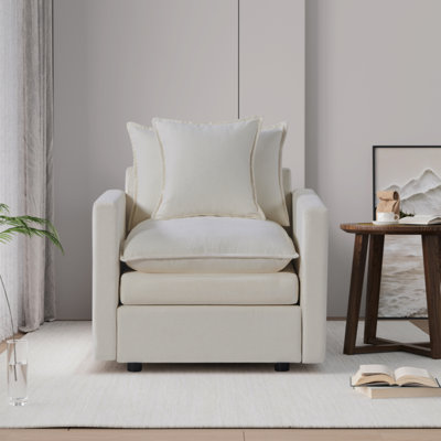 Fauteuil de lecture en tissu Chenille