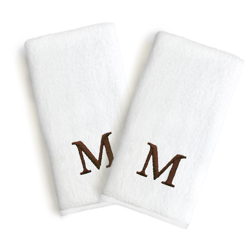 Soft Twist Hand Towel, Letter: M