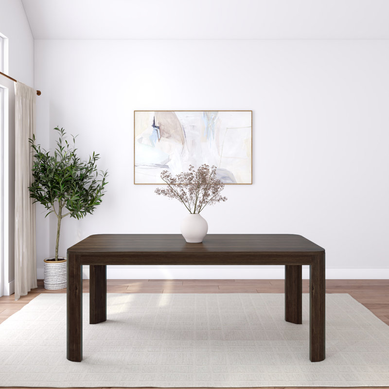  Bergeman Solid Wood Dining Table, Walnut, 30" H x 35.75" W x 72" L