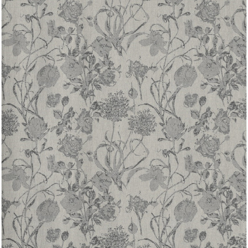 Micheal Cotton Room Darkening Curtain Single Panel, Black, 145cm Width x 145cm Drop
