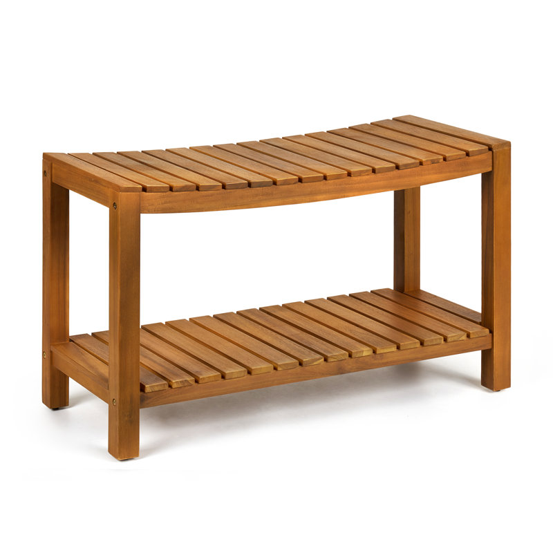 Banc de douche en teck de 31 po