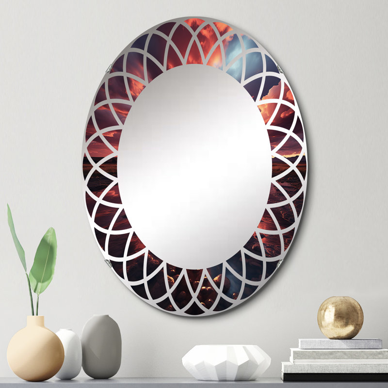 Amebury - Miroir mural paysager ovale, 30 po x 20 po