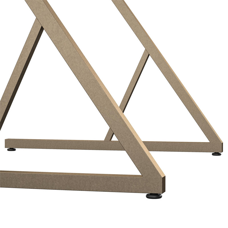 Metal Base Writing Desk, Walnut
