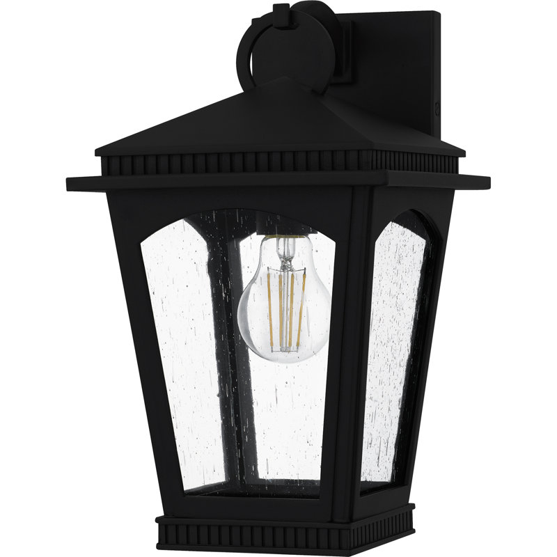 Huck 1-Light Earth Black Outdoor Wall Lantern, 13.25" H x 8" W x 8.75" D