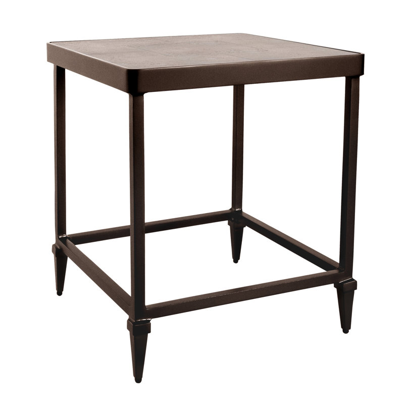 Kensington Outdoor Square Side Table, Copper Creek, Summit Gray