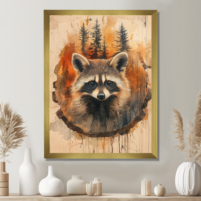 Ghobad - animaux, reproduction d'art sur toile, H 44 po x l 34 po, Reproduction encadrée d'une seule photo, Doré