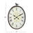 Scriber Oval Metal Wall Clock with Bird