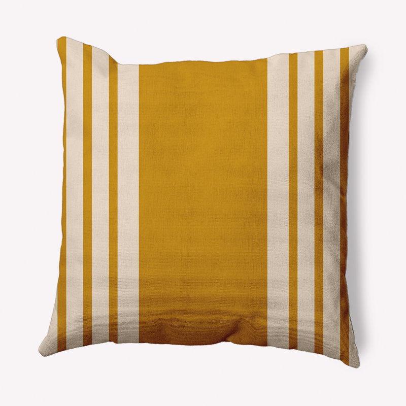 Striped Reversible Throw Pillow, 26" x 26", Yellow