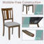 Ensemble de table de salle à manger 7 pièces avec 6 chaises rembourrées