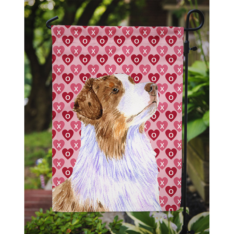 Drapeau de jardin Varastad, Berger australien (beige et mauve)