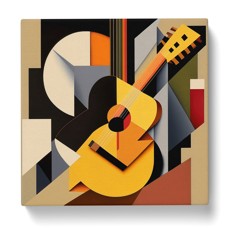Acoustic Guitar Suprematism No.3 - Wrapped Canvas, 35cm H x 35cm W x 3cm D