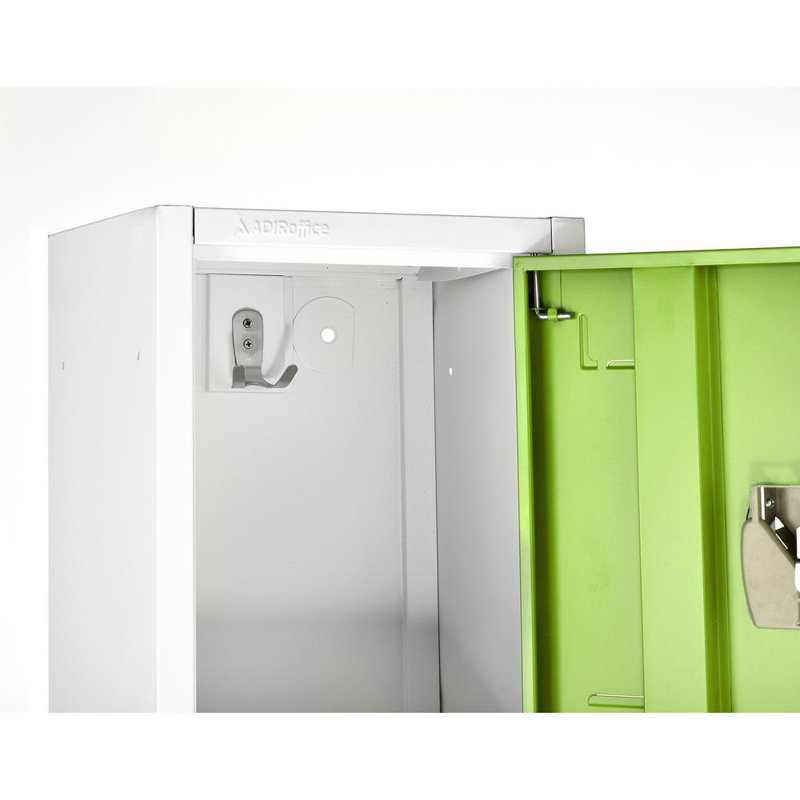 Casier 2 portes 72 po x 12 po x 12 po à 2 portes en acier avec serrure à clé - Rangement pour employés, étudiants, salle de sport, lieu de travail - Comprend les tablettes, les crochets, la ventilation et le porte-carte - Assemblage facile