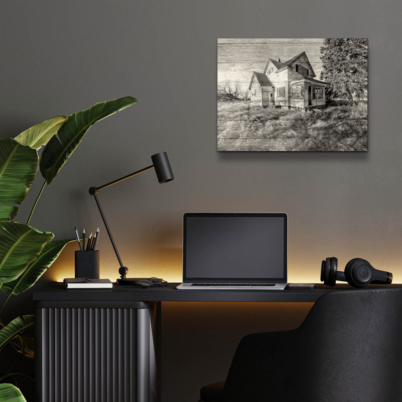 «Lost Farmstead On The Prairie 034» par Gordon Semmens, H 12 po x l 16 po x P 0,13 po