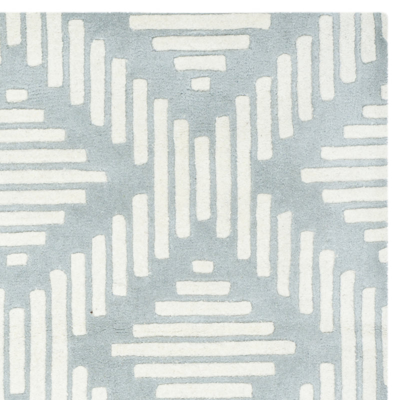 Hardouin Hand Tufted Wool Geometric Rug, Rectangle 5' x 8'