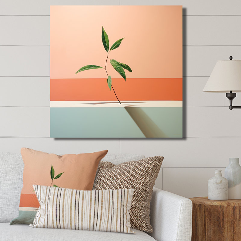 Art mural sur toile Peach, H 36 po x l 36 po x P 1,5 po, Toile tendue