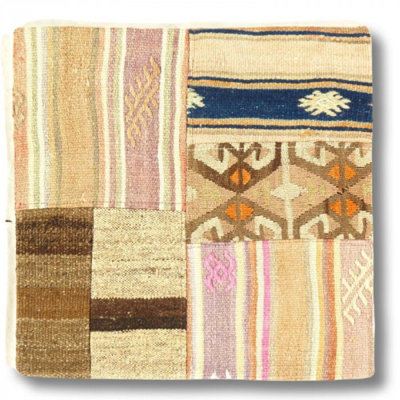 Patchwork Wool Throw Pillow
