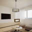 Lustre tambour Modern Farmhouse avec abat-jour blanc - luminaire suspendu 5 lumières pour salle à manger, îlot de cuisine, chambre à coucher, vestibule - hauteur réglable et plafond incliné compatible-1536813482