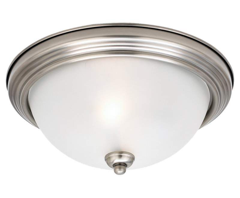 Montclaire Glass Flush Mount, Brushed Nickel, No