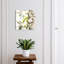 Wall mounted key box, Opens to the right, 30x30x5, Black, Olive branch and green olives on a cream background, 