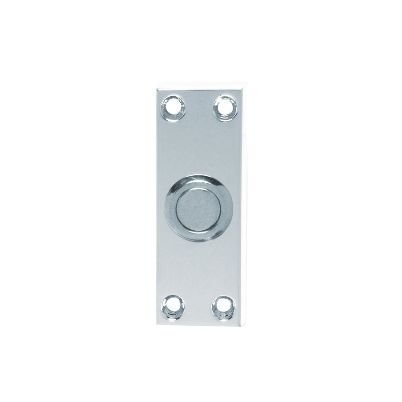 Victorian Push Button, Polished Chrome