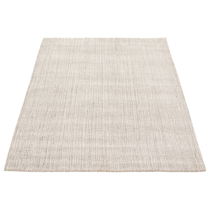 Tapis gris en laine tissé à la main Shoup