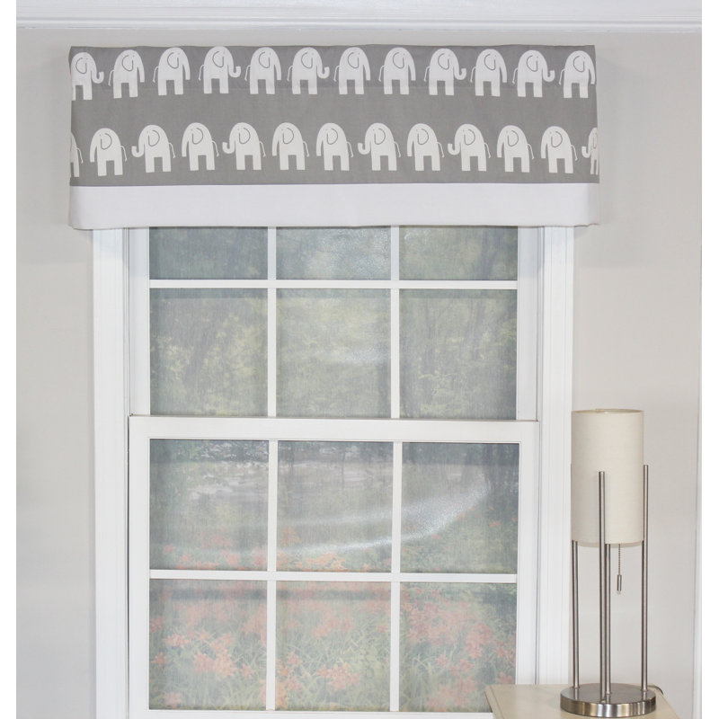 Tailored Window Valance, Gray