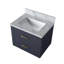 Meuble-lavabo simple l 24 po x P 18 po à finition bleue autoportant avec comptoir en acrylique à fermeture en douceur-132398325