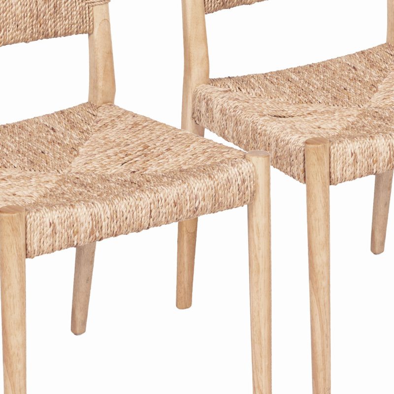 Seagrove Woven Water Hyacinth and Rubberwood Chair