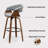 Devlin Linen Fabric Upholstered Swivel Mid-Century Stool-674628396