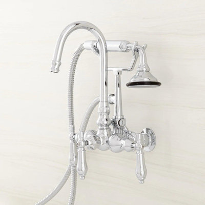 Pasaia Tub Faucet with Hand Shower and 4" Wall Couplers