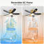 Ventilateurs de plafond encastrés avec lumière DEL 22W et 5 pales de ventilateur ABS télécommandées pour l'intérieur