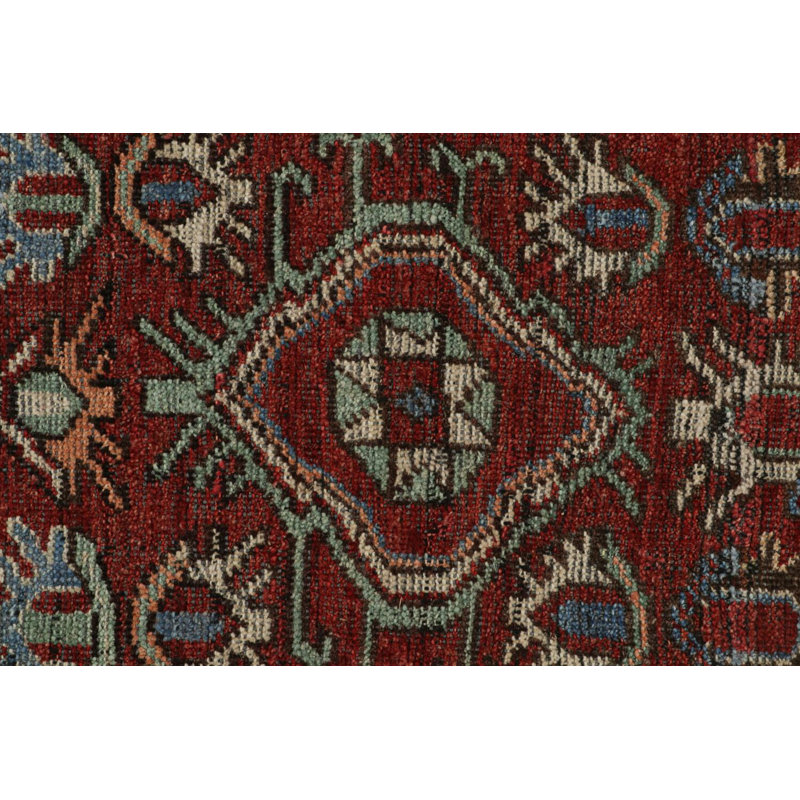 Burano Handmade Kilim Wool Geometric Area Rug, Square 4'