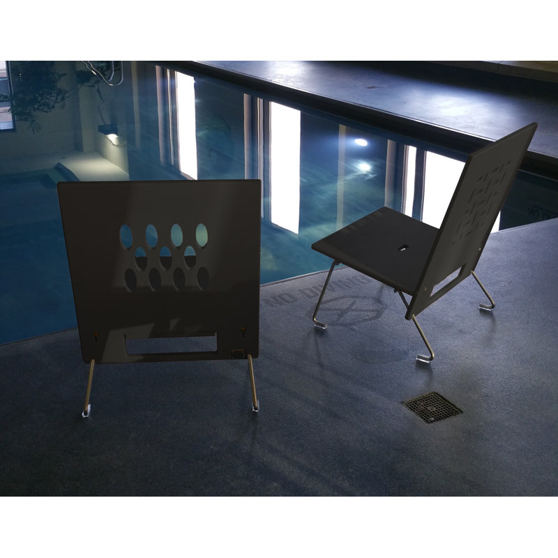 Outdoor Lounge Chair, Black