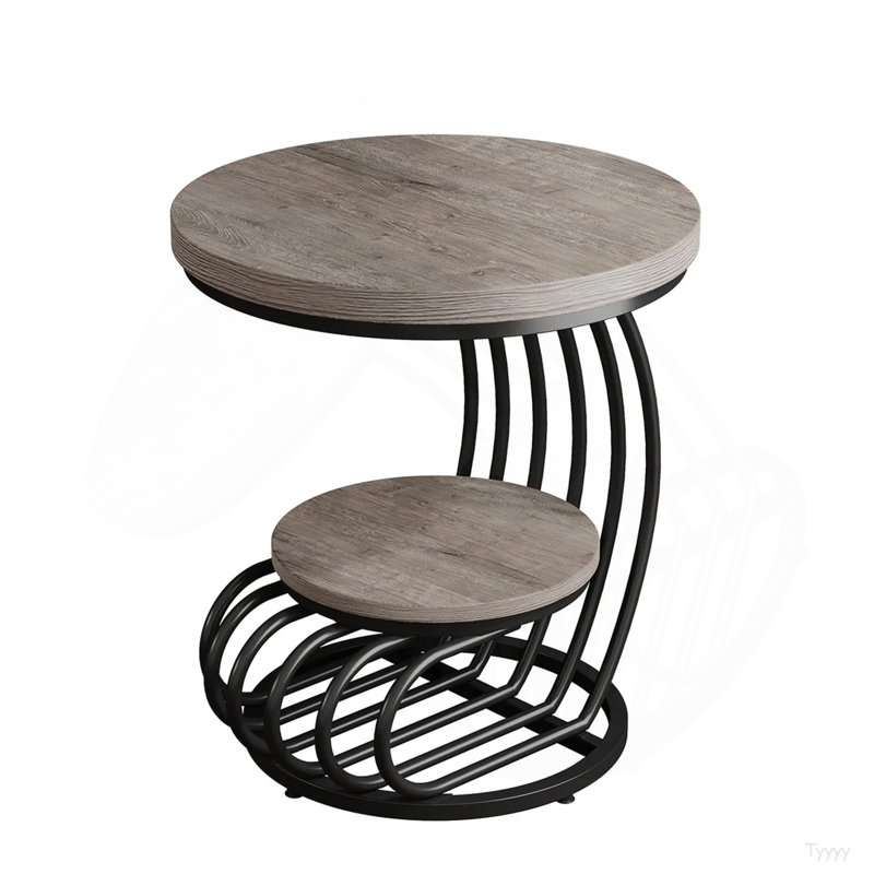 2 Tiers Couch Table,Round Side Table,End Table