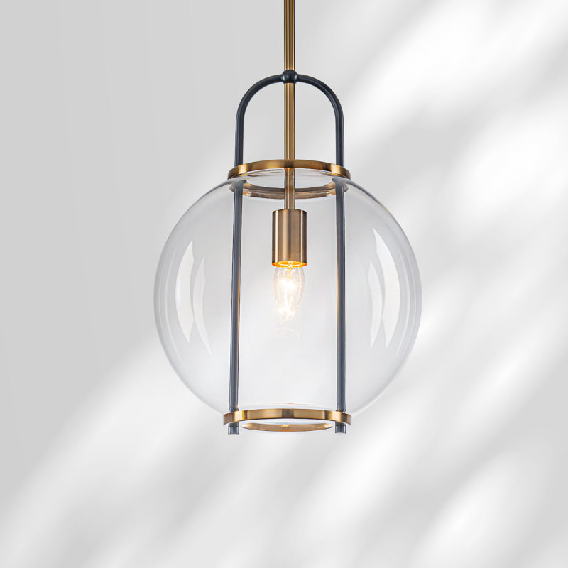 1-Light Glass Globe Single Pendant