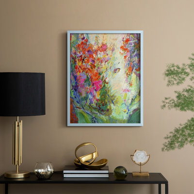 «Bold Flourish II», reproduction encadrée - bois massif