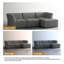 4 Seater Corduroy Seating Component-1577407435