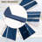 Outdoor Chaise Lounge Cushion, Waterproof Fade-resistant Patio Lounger Chair Cushion For Pool, Blue And White
