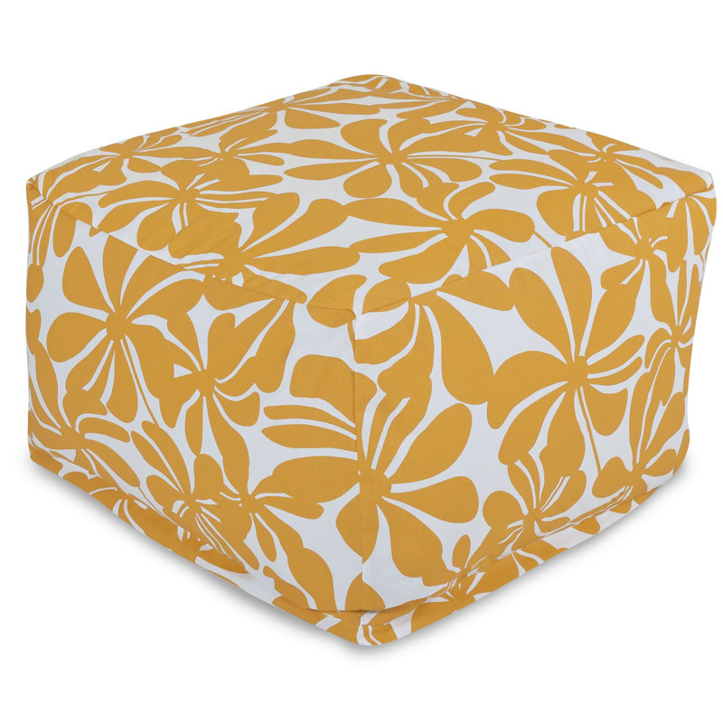Repose-pieds d'extérieur avec coussin Monterey, Jaune