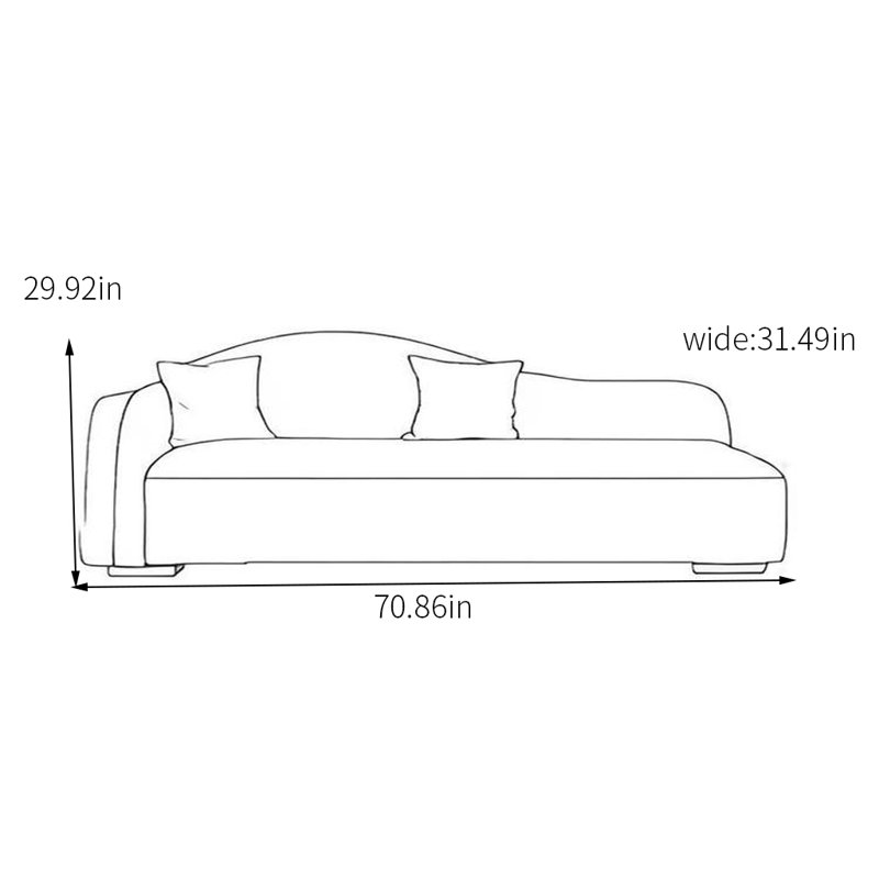 Fauteuil inclinable en éponge haute densité avec canapé confortable, Blanc ivoire