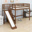 Lit mezzanine avec rangement pour escalier intégré, glissade et lumières DEL-162027862