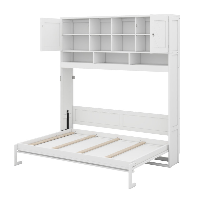 Queen Size Wall-Mounted Murphy Bed With Ample Storage