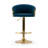 Zaharra Swivel Upholstered Adjustable Height Counter Stool with Metal Frame