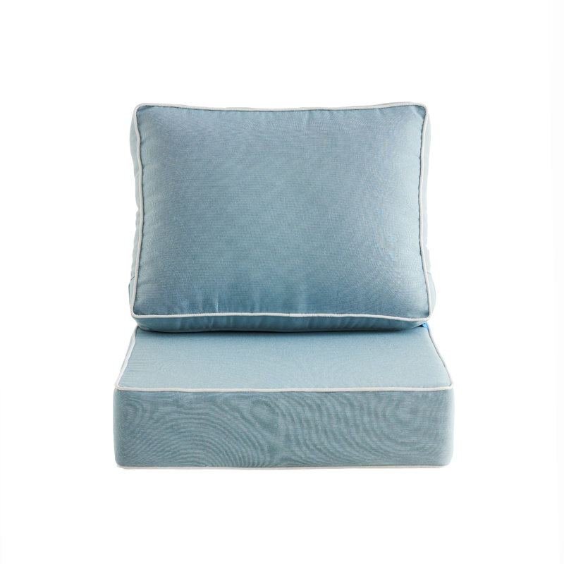 Coussin de siège intérieur / extérieur, Bleu clair, 2