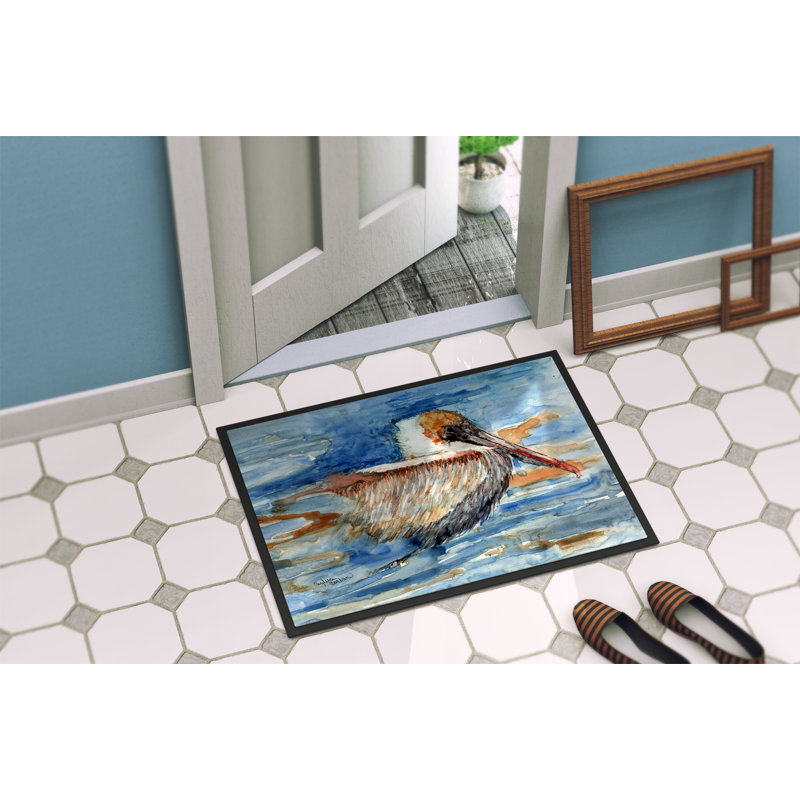 Tapis de porte d'extérieur antidérapant Areebah, Rectangle 2 pi x 3 pi