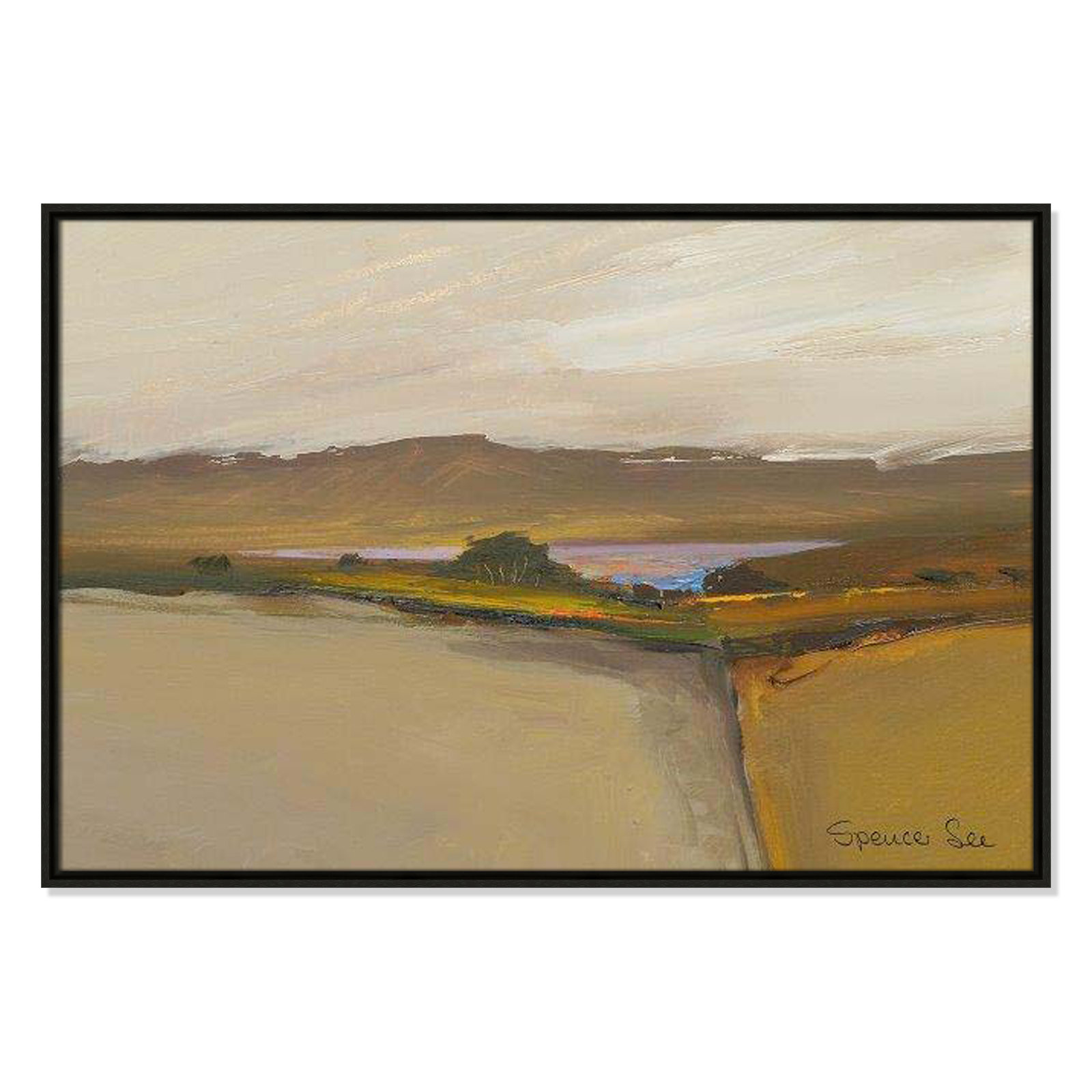 Heaven And Earth IV by Spencer Lee, Espresso Framed, 25.5'' H x 37.5'' W x 2'' D