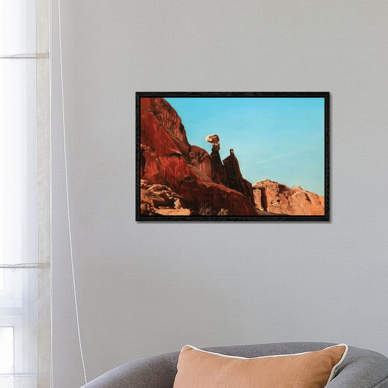 Balancing Rock by Nick Savides - Print on Canvas, Black Framed, 66.04 cm H x 45.72 cm W