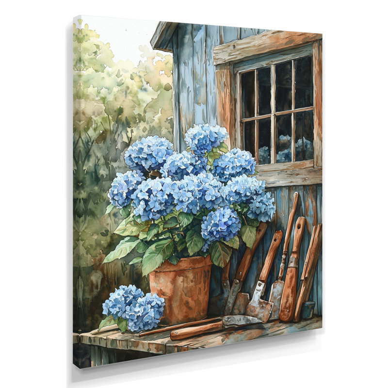 Eberly - Floral Wall Art, Toile tendue, Ne s’applique pas, H 20 po x l 12 po