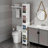 4 Tier Folding Stackable Storage Box, Stackable Storage Drawers On Wheels, Bathroom Floor Cabinet With Doors-1211665638